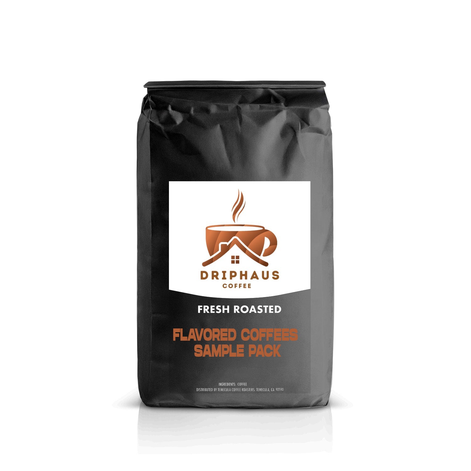 Driphaus Coffee bag with a logo on a white background
