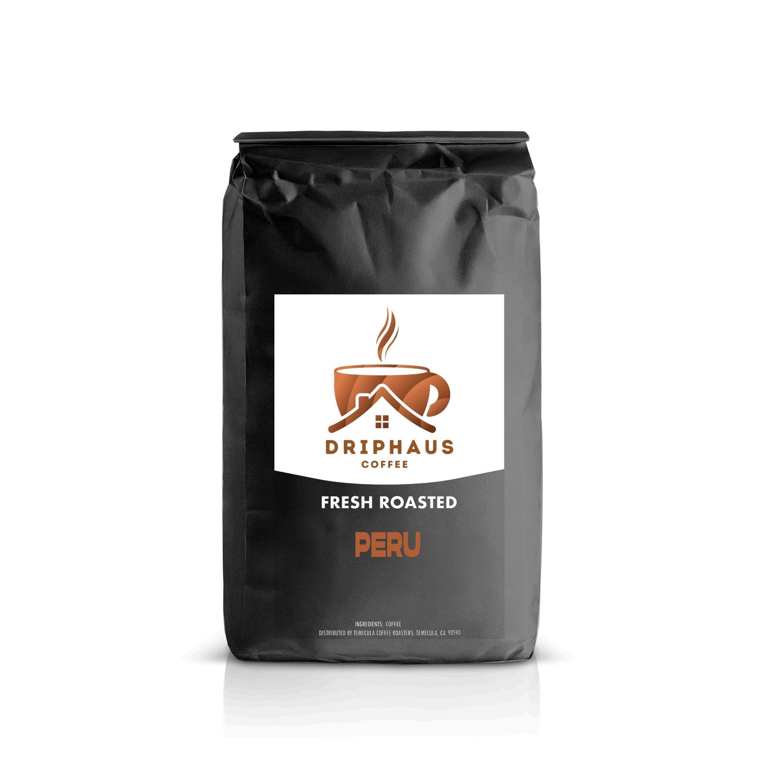 Dripaus Coffee bag with a logo on a white background